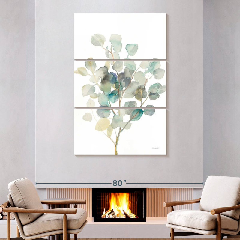 Harnek Eucalyptus White I, 74" H x 48" W