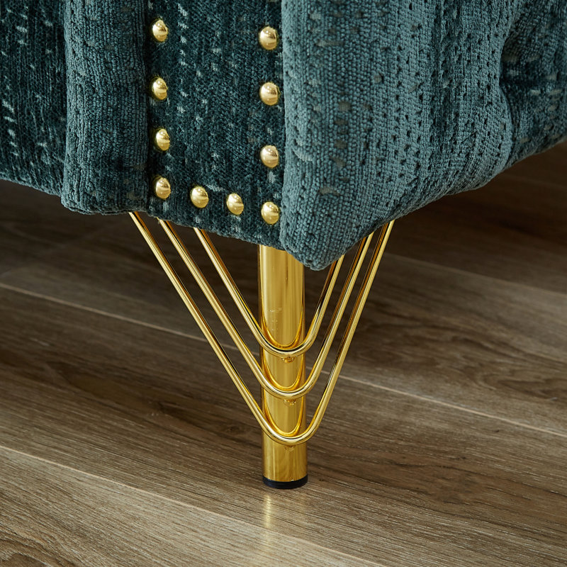 Canapé Chenille, Vert