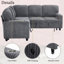 L-Shaped Sectional Sofa Bed With Pull-Out Bed & Storage, 5-Seat Sleeper Couch With USB Charging, Convertible Design For Living Room, Apartment, Corduroy Fabric-877444105