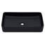 Lavabo de salle de bain vasque rectangulaire en céramique noire 24 po x 13,5 po-1159892212