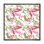 «Blossoming Red Flowers With Green Leaves On White», peinture sur toile