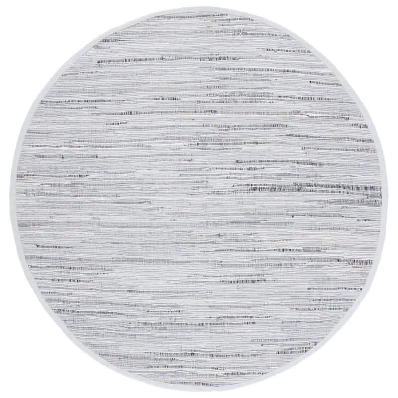 Wincanton Rug Hand Woven Cotton Abstract Rug, Round 10'