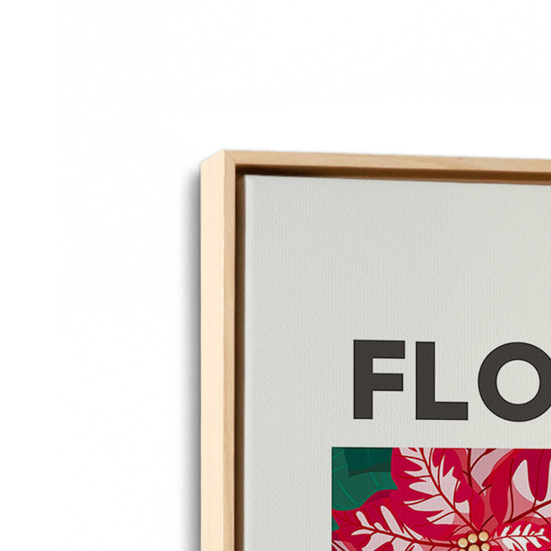 «Holiday Flower Market I», reproduction sur toile, H 48,75 po x l 32,75 po, Cadre flottant brun