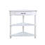 Petite table de coin triangulaire 33,8 pouces à 3 niveaux pour le salon Espace de rangement compact-816772117