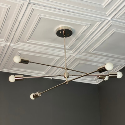 Plafonnier suspendu moderne Mid-Century à 6 ampoules Shanlee