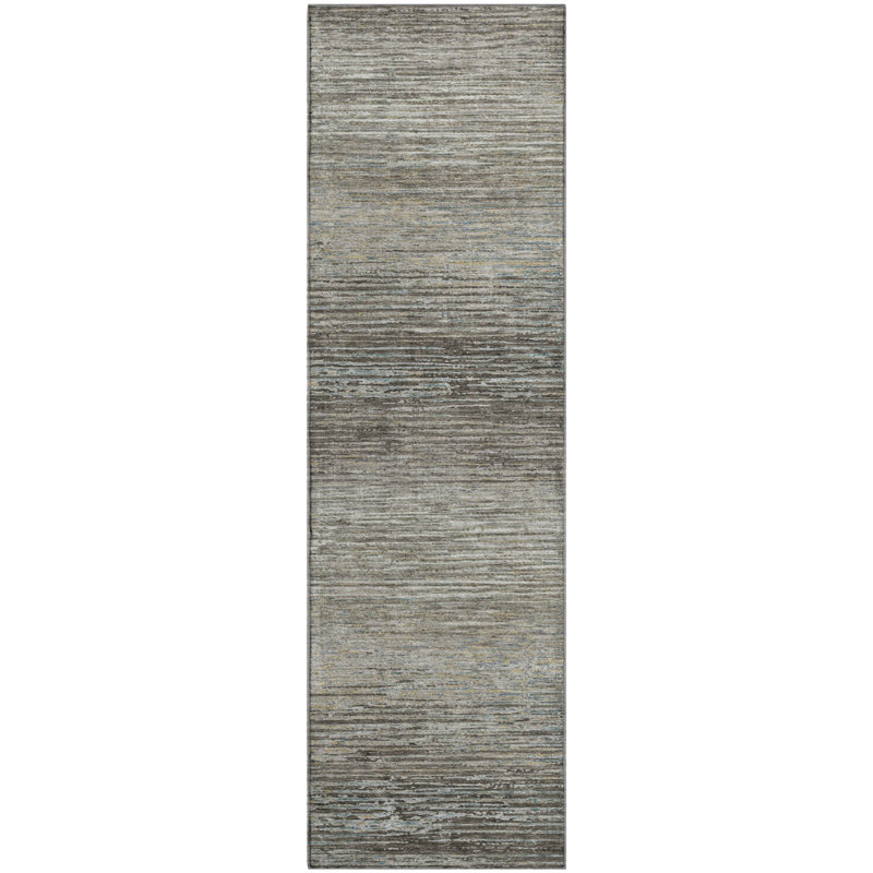 Premium Machine Washable Alijah AMF1264 Stripes Rug, Runner 2'3" x 7'6"