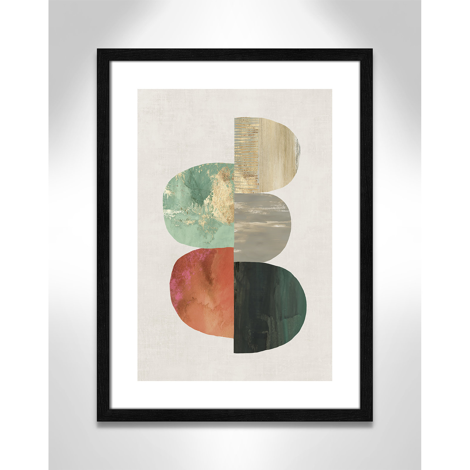 Evolving Energy I - Painting Print, Picture Framed Paper, 23" H x 17" W, Black Wood