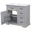 Bathroom Vanity with Sink, 2 Tip-out Drawers and Soft Close Door-305881061