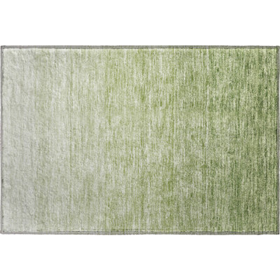 Premium Machine Washable Prisco Green Rug