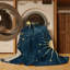 Tapis bleu marine lavable à la machine Bates Mid-Century Starburst-1200442086