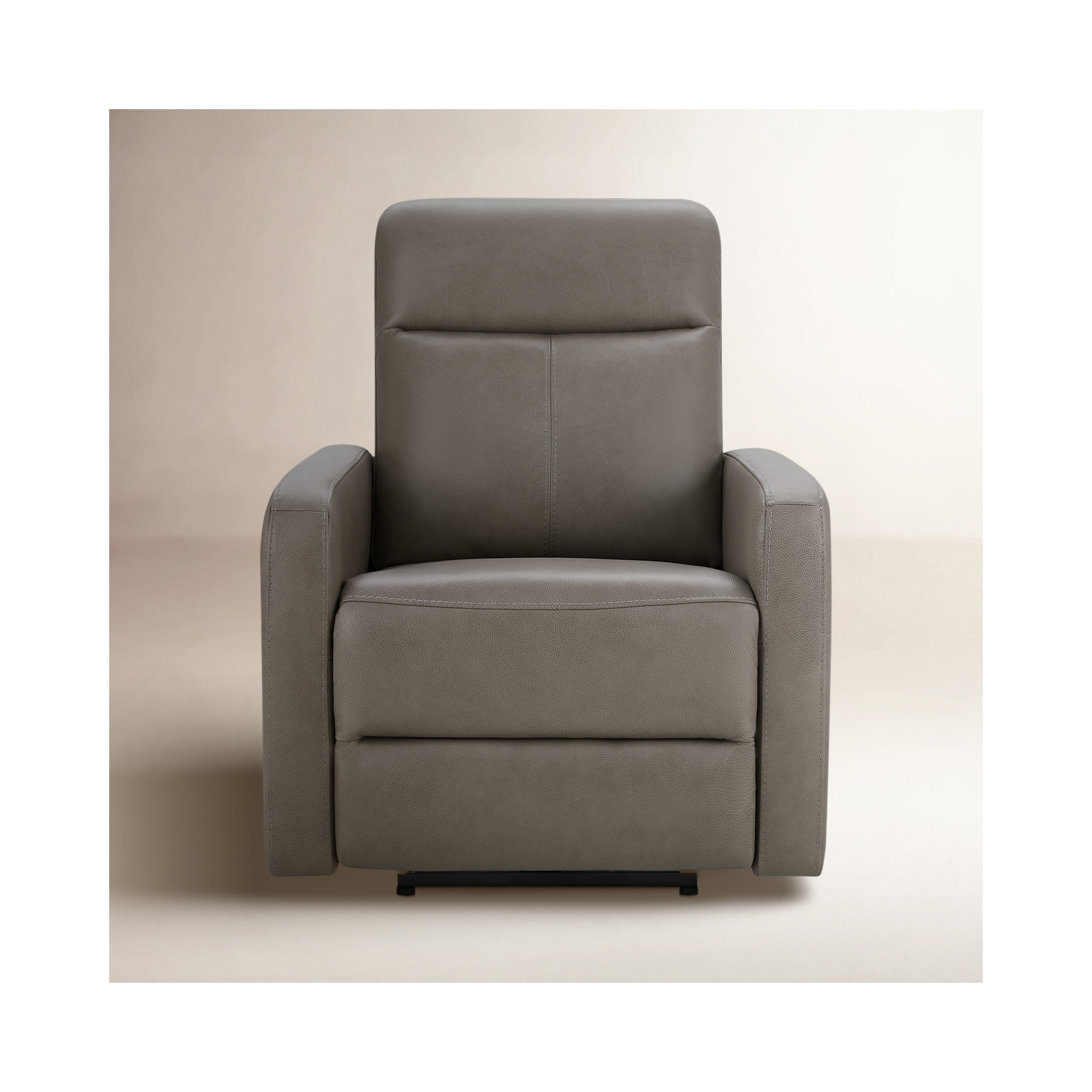 Leena Genuine Leather Power Recliner, York Taupe