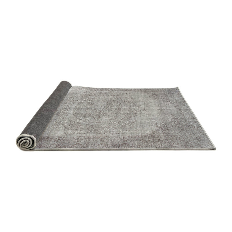Tapis gris zone contemporaine, Rond 5 pi