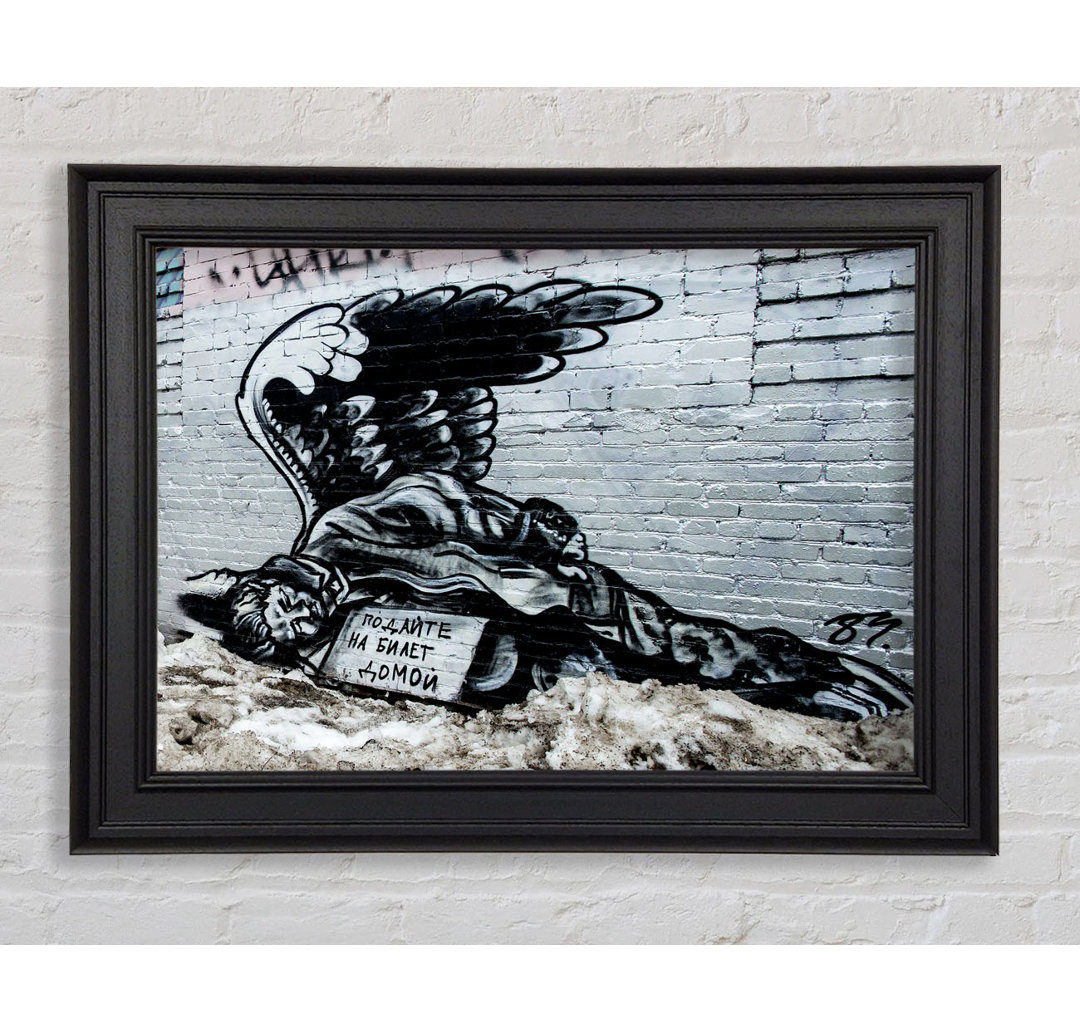 Gerahmtes Leinwandbild Russian von Banksy