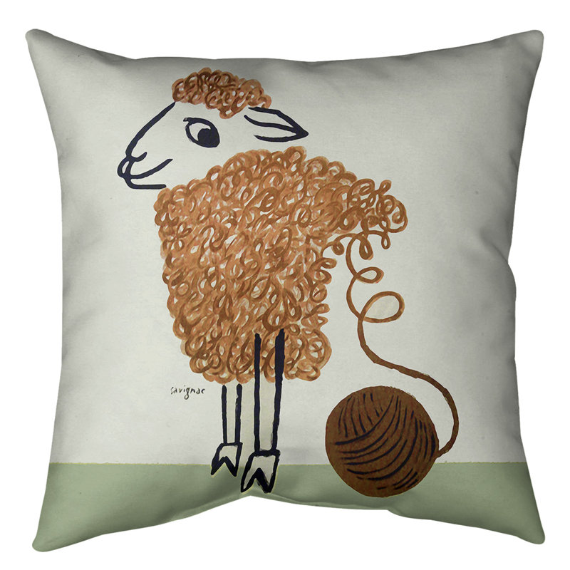 Coussin décoratif à affiche en laine, Orange, 16 po x 1 po, Sergé de coton