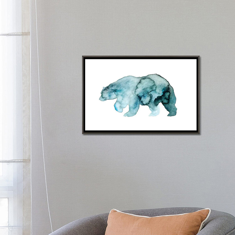 Art ezra, Toile encadrée de bois rustique foncé, H 26 po x l 18 po x 1,5 po