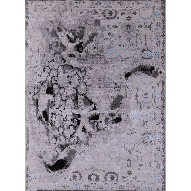 Tapis mauve / gris Hanoverton, Rectangle 5 pi x 7 pi