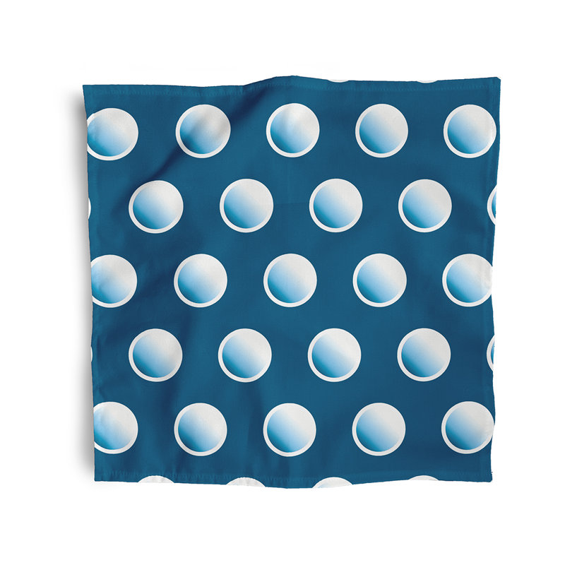 Laiklee Polyester Polka Dots Square Napkin, Blue