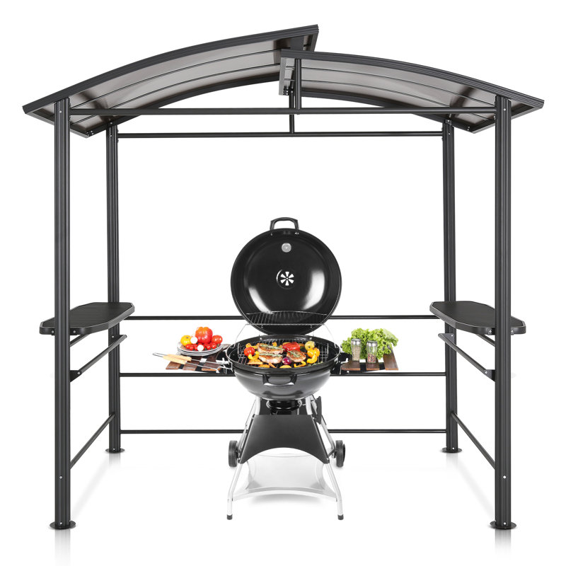 Pavillon de jardin en acier pour barbecue l 8 pi. x P 5 pi.