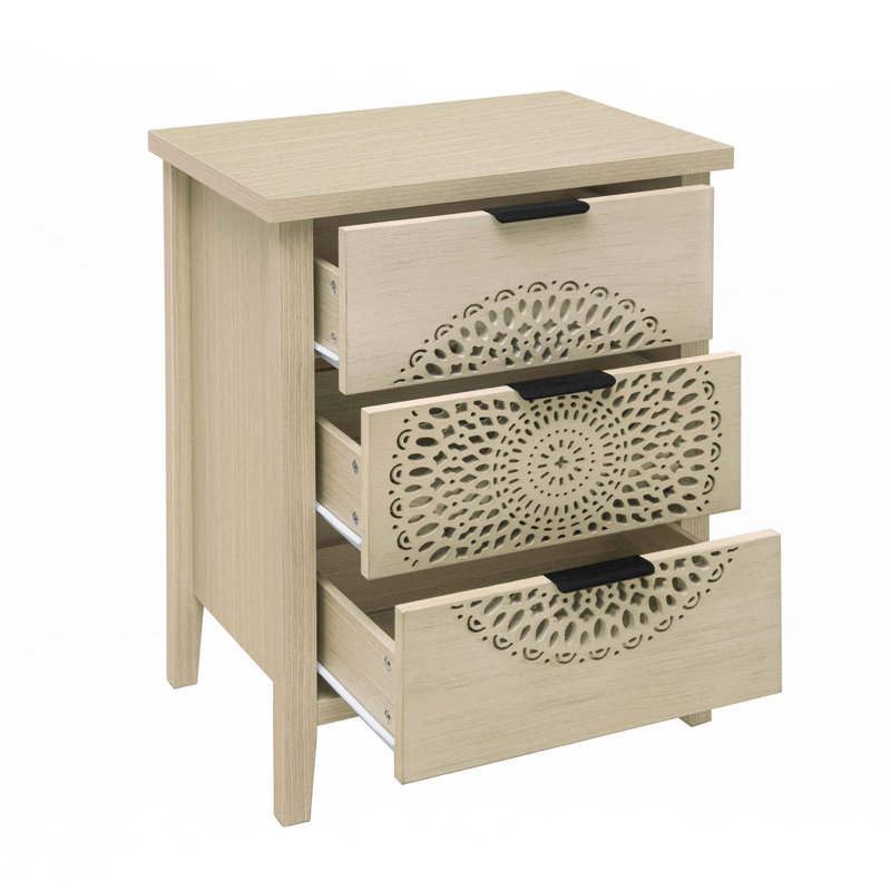 Commode 3 tiroirs Hollow-Carved