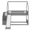Lit superposé avec glissière convertible House, escalier de rangement pouvant être placé à gauche ou à droite-2122007547