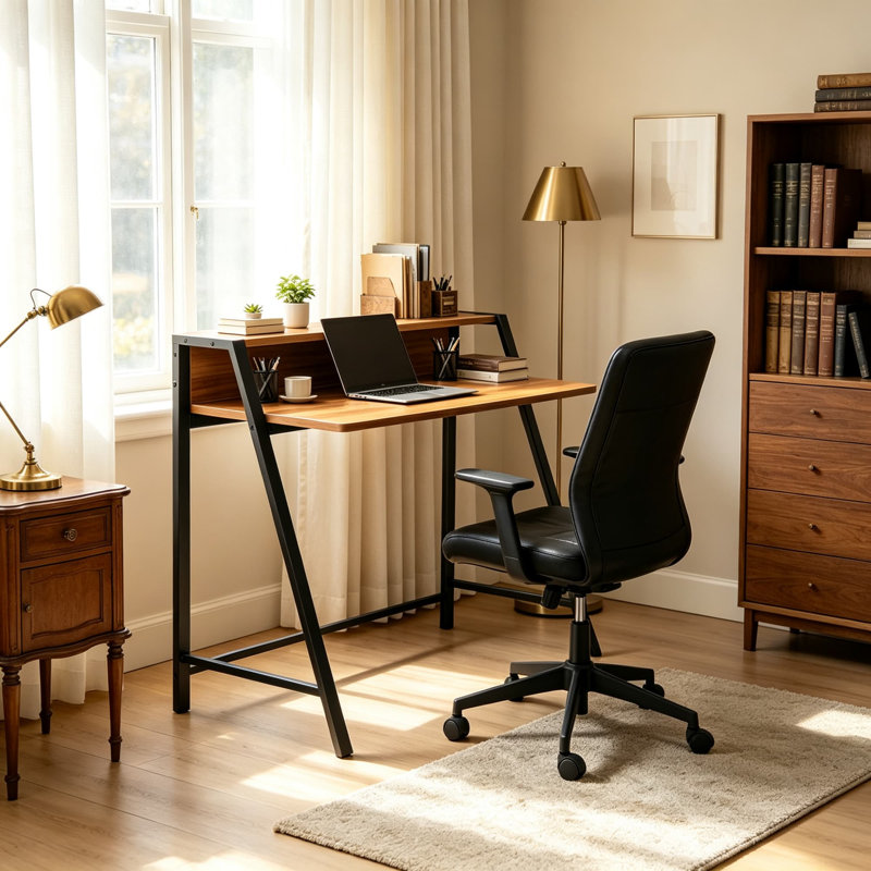 Steel Writing Desk, Black