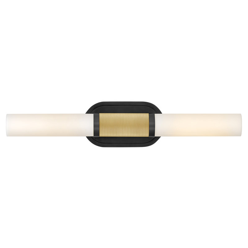 Grande applique à deux lumières Hinkley Thayer, Black/Lacquered Brass