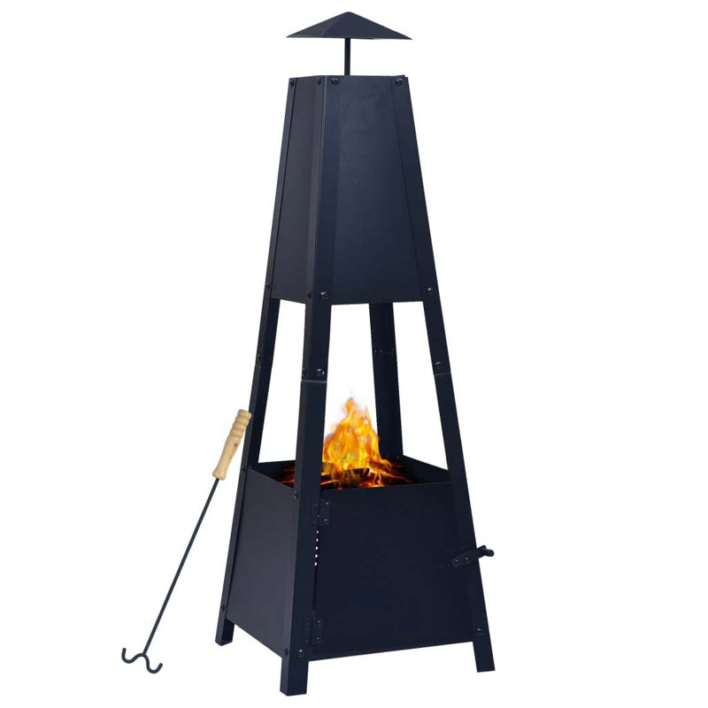 Adaela Column Steel Wood Burning Smokeless Fire Pit