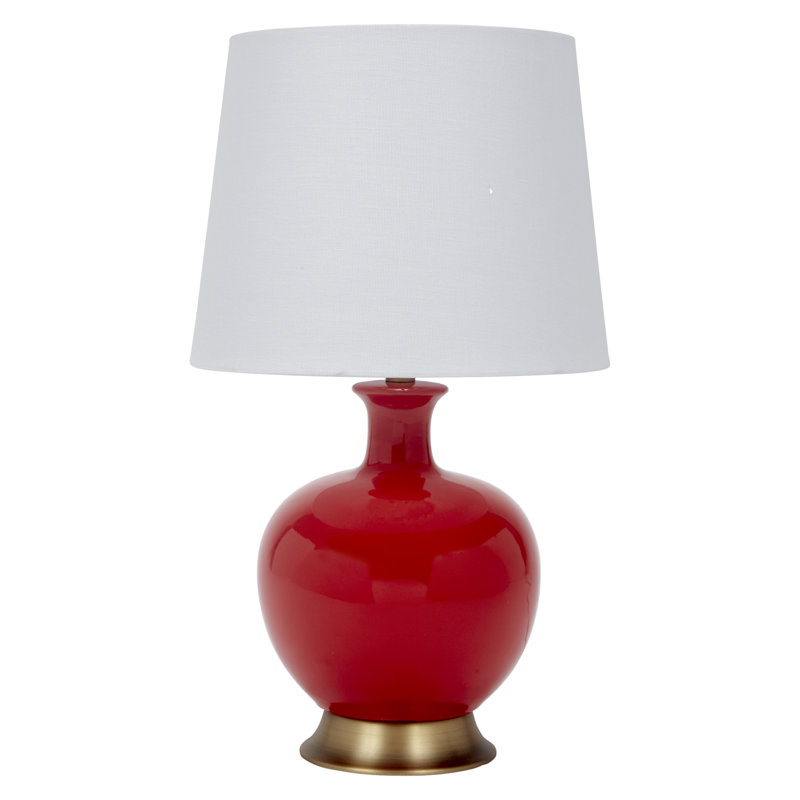 Candy Red Ceramic Table Lamp