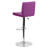 Winnols Contemporary Vinyl Adjustable Height Barstool with Panel Back and Chrome Base-93930744