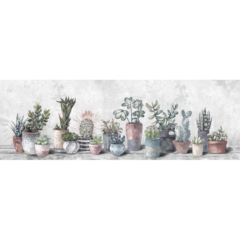 «Growing Cactus Indoor», reproduction sur toile tendue, H 5 po x l 15 po x P 1,5 po