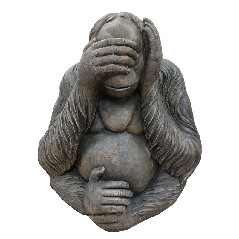Deen Animals Weather Resistant Fiberstone Garden Statue