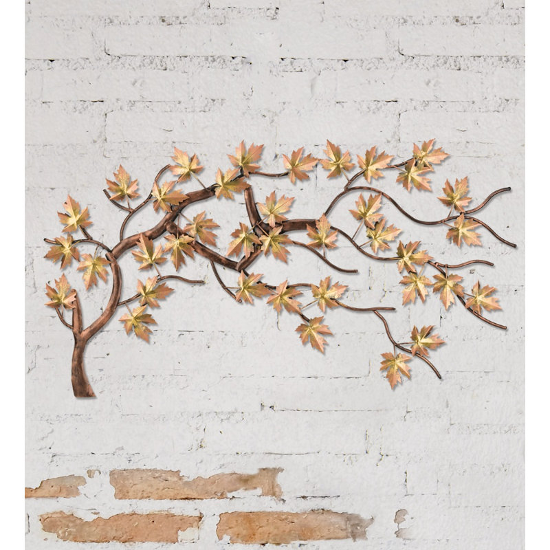 43 Inch Wide Tree of Life Metal Outdoor Wall Decor with Multi Color Weather Resistant Finish for Indoor and Outdoor Home Accent