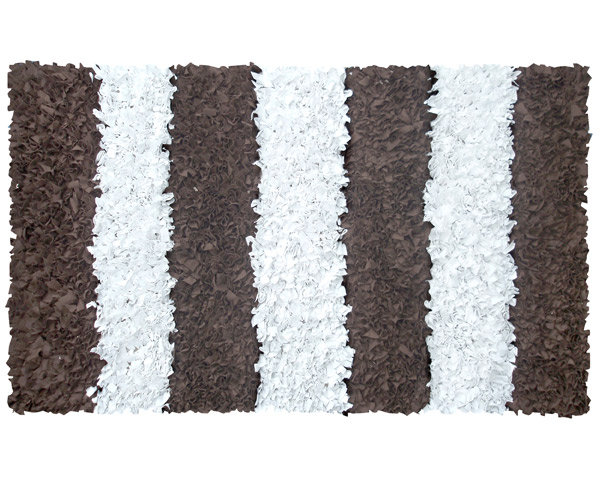 Cotton Striped Indoor Rug, Rectangle 4'7" x 7'7"