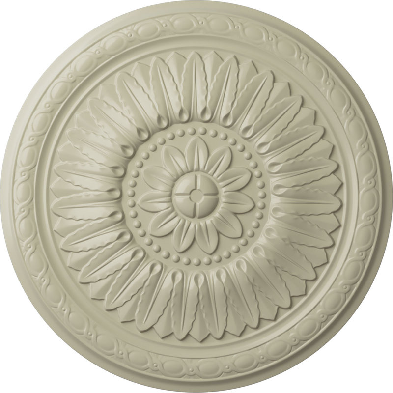 Médaillon de plafond 24 "x P 1 5/8" (convient aux auvents jusqu'à 9 1/4 "), Jaune clair