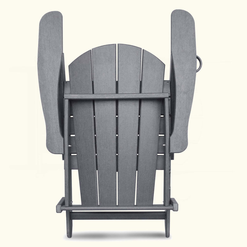 Folding Outdoor Adirondack Chair Set Of 2 And Table Set,HDPE All-Weather Folding Fire Pit Chair,  Ergonomic Design Patio Lawn Chair For Outside Deck Garden Backyardf Balcony