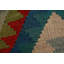 Tapis de couloir oriental géométrique en laine Kilim 3 x 13