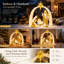 Crèche lumineuse Dazzle Bright de 1,3 m (4,3 pi) représentant la Sainte Famille, avec 170 lumières DEL, pour décorations de Noël extérieures.