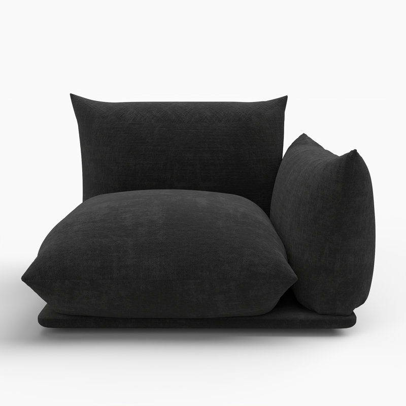 Chaise rembourrée Cath, Noir