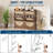 Spacious Rattan Shoe Storage Cabinet - 4 Turn Over Drawers & 2 Small Drawers - Narrow Freestanding Entryway Organizer with Adjustable Shelves & Metal Handles-1073289740