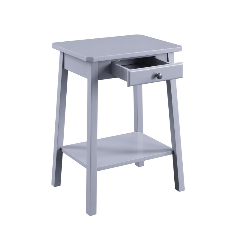 Gray Accent Table With Versatile And Practical Functions - Rectangular Design Display Utility Features Included