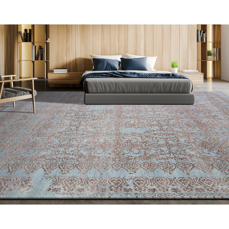 Ikat Area Rug in Brown, Rectangle 9' x 12'