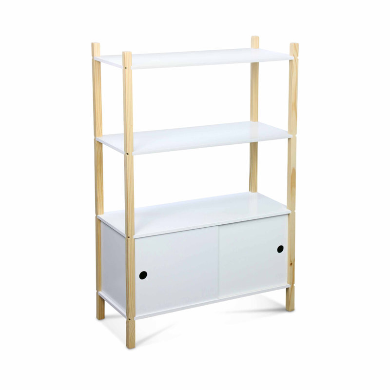 Ty 106.5cm H X 70cm W Solid Wood Pine Toy Storage Kids Bookcase