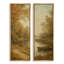 Paysage d'automne avec embarcation rustique en barque, ensemble de 2 reproductions d'art encadrées sur toile 60 po x 20 po x 2 pièces-99711433-99711434
