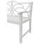 Patio Bench 50.5x22.5x35.1 inch Metal 1? Bench White Decorative