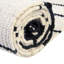 Tapis noir / blanc en coton tissé à la main Chindi-1802040710