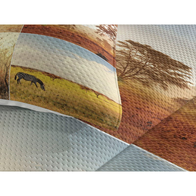 Eclectic Polyester Coverlet, King Bedspread + 2 Shams