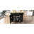 Style Kitchen Island With Towel Rack & 3 Tier Cabinet, Black Pull Out Cabinet Adjustable Shelves,-767096211