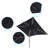 Kanila 120 " W Rectangular Lighted Collapsible Market Umbrella with Crank Lift-1109459773