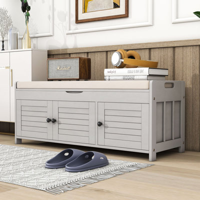 Upholstered Cabinet Storage Bench