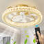 Ventilateur de plafond à intensité variable de 19,68 po avec lumières DEL et télécommande Hynda-565190398